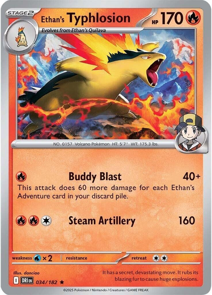 Ethan's Typhlosion (Non-holo) (034/182) [Deck Exclusives]