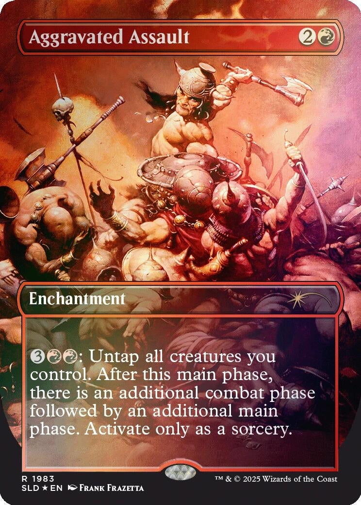 Image for Aggravated Assault (1983) (Rainbow Foil) (1983) [Secret Lair Drop Series] - Magic: The Gathering