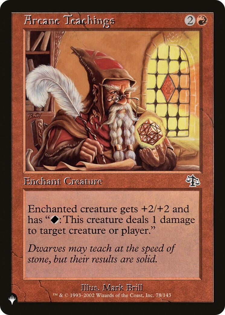 Image for Arcane Teachings (Misprint) (78/143) [The List Reprints] - Magic: The Gathering