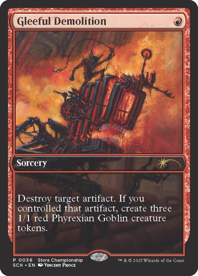 Image for Gleeful Demolition (36) [Game Day & Store Championship Promos] - Magic: The Gathering