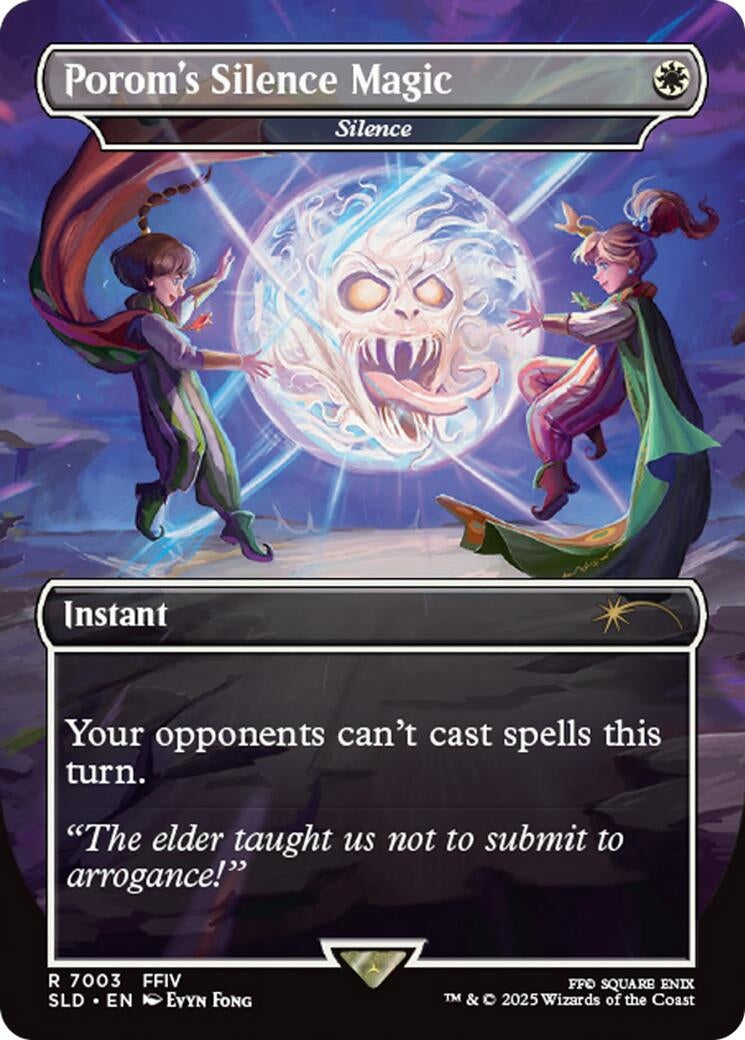 Image for Porom's Silence Magic - Silence (Rainbow Foil) (7003) [Secret Lair Drop Series] - Magic: The Gathering