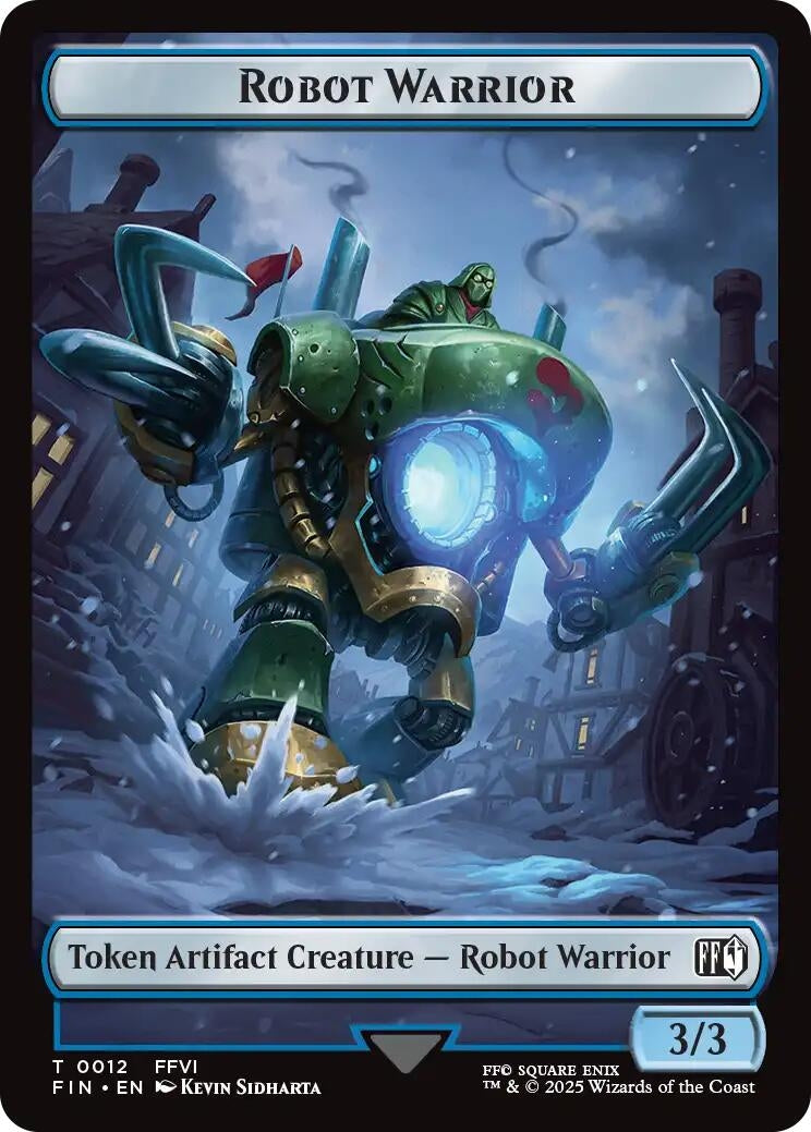 Robot Warrior // Copy (0001) Double-Sided Token (12 // 1) [FINAL FANTASY Tokens]