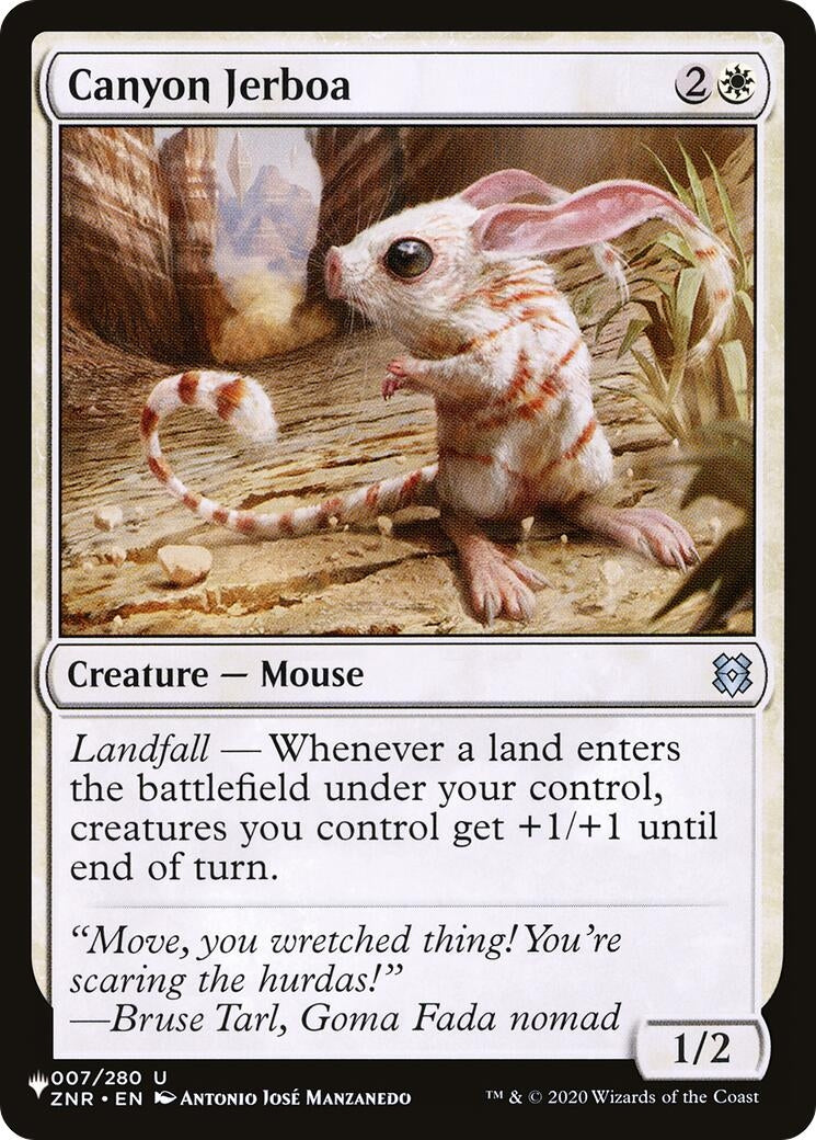 Image for Canyon Jerboa (007/280) [The List Reprints] - Magic: The Gathering