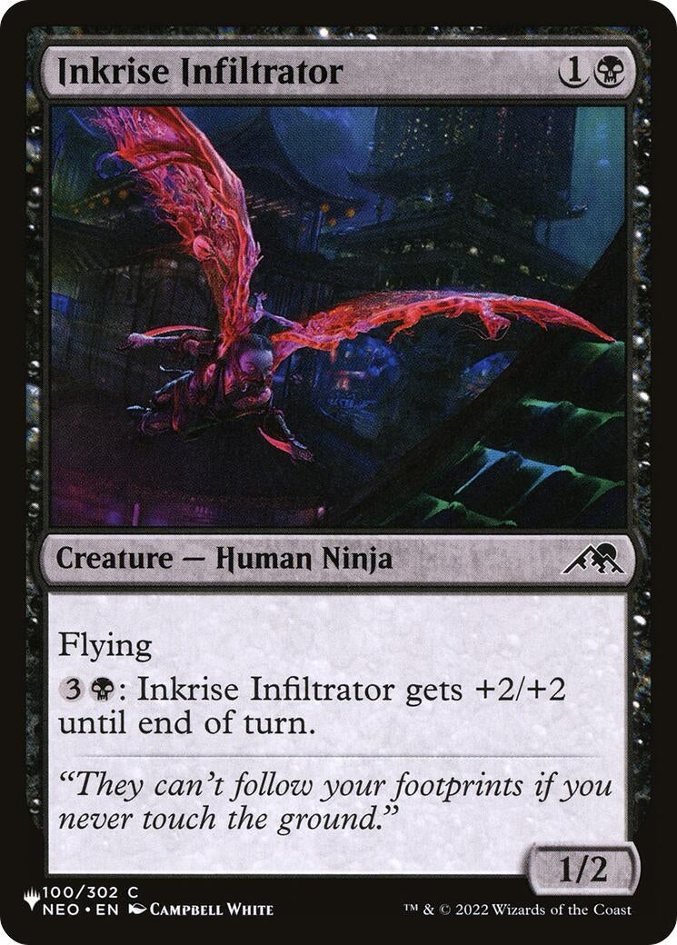 Image for Inkrise Infiltrator (100/302) [The List Reprints] - Magic: The Gathering