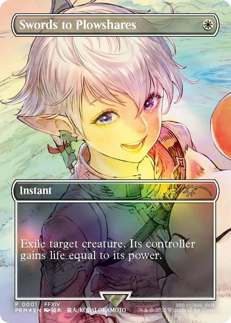 Image for Swords to Plowshares (Borderless) (1) [MagicFest Cards] - Magic: The Gathering