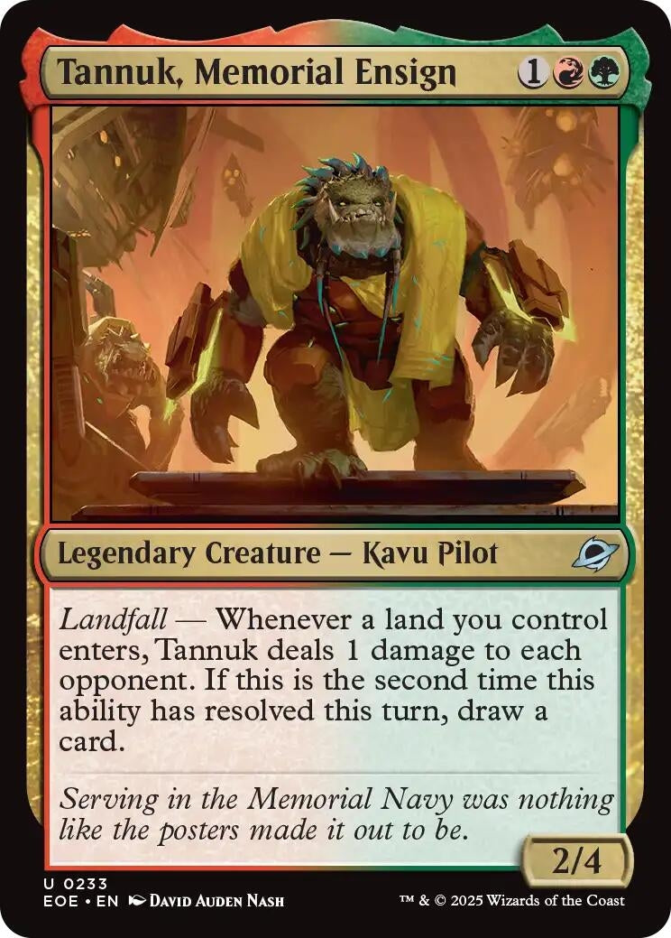 Image for Tannuk, Memorial Ensign (233) [Edge of Eternities] - Magic: The Gathering