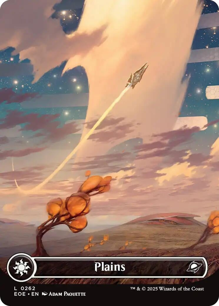 Image for Plains (0262) (Borderless) (262) [Edge of Eternities] - Magic: The Gathering