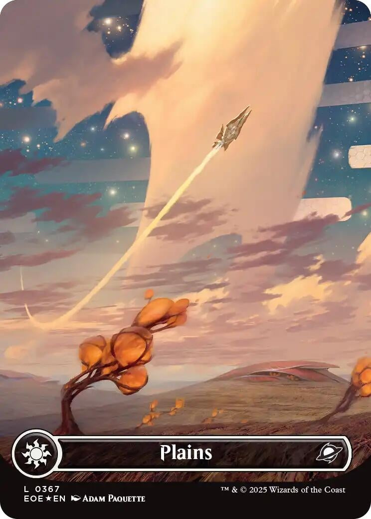 Plains (0367) (Borderless) (Galaxy Foil) (367) [Edge of Eternities]