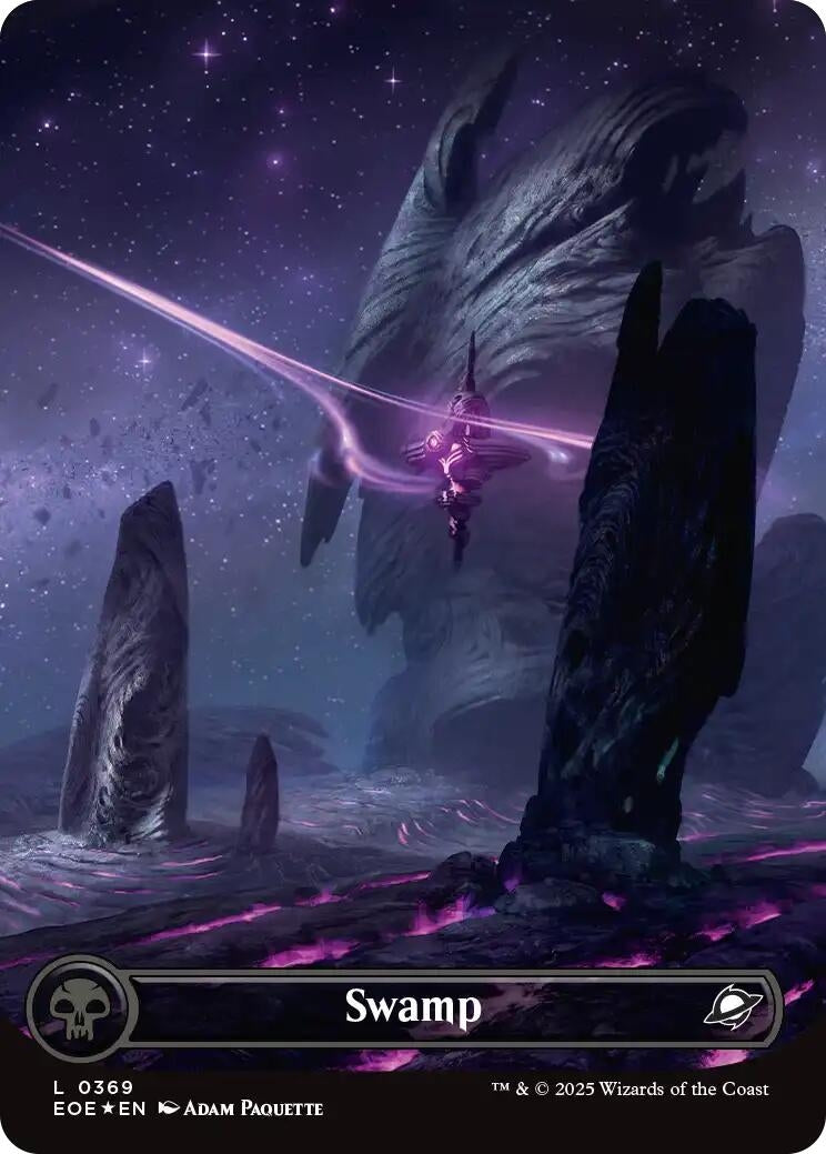 Image for Swamp (0369) (Borderless) (Galaxy Foil) (369) [Edge of Eternities] - Magic: The Gathering