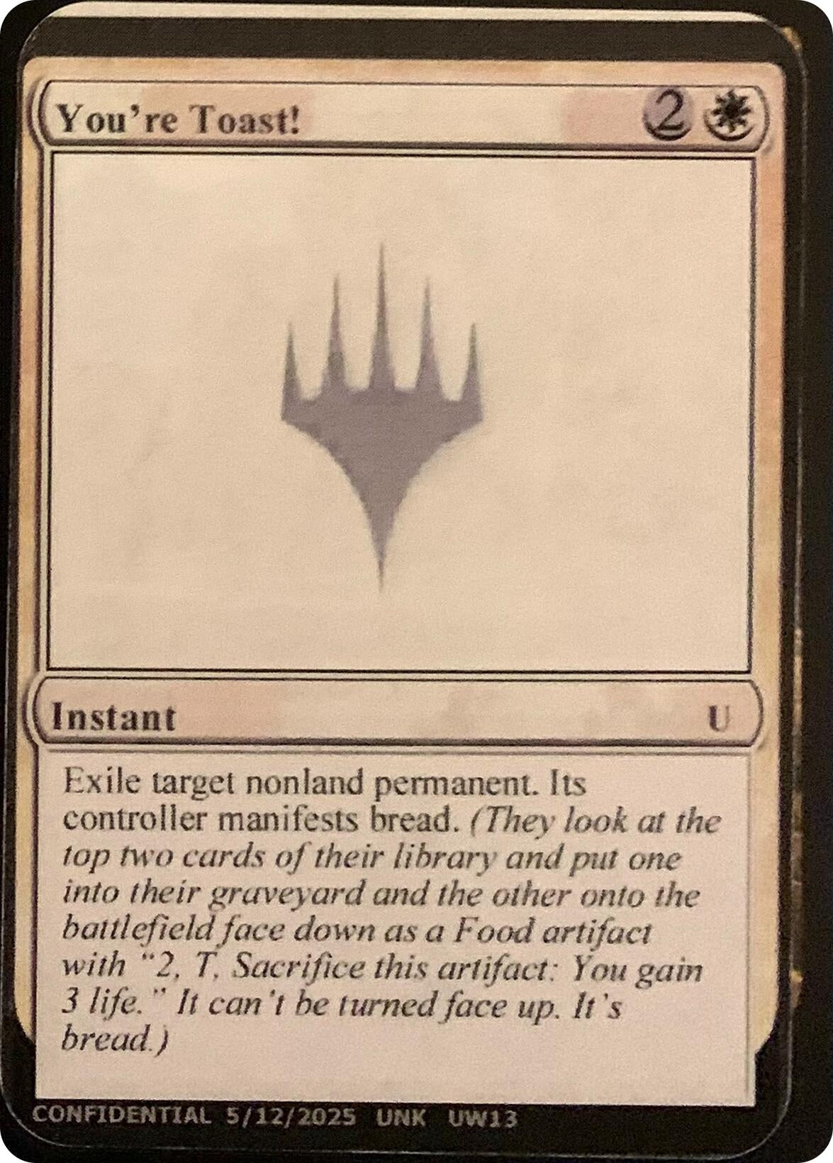 Image for You're Toast! [Un-Known Event Playtest Cards] - Magic: The Gathering
