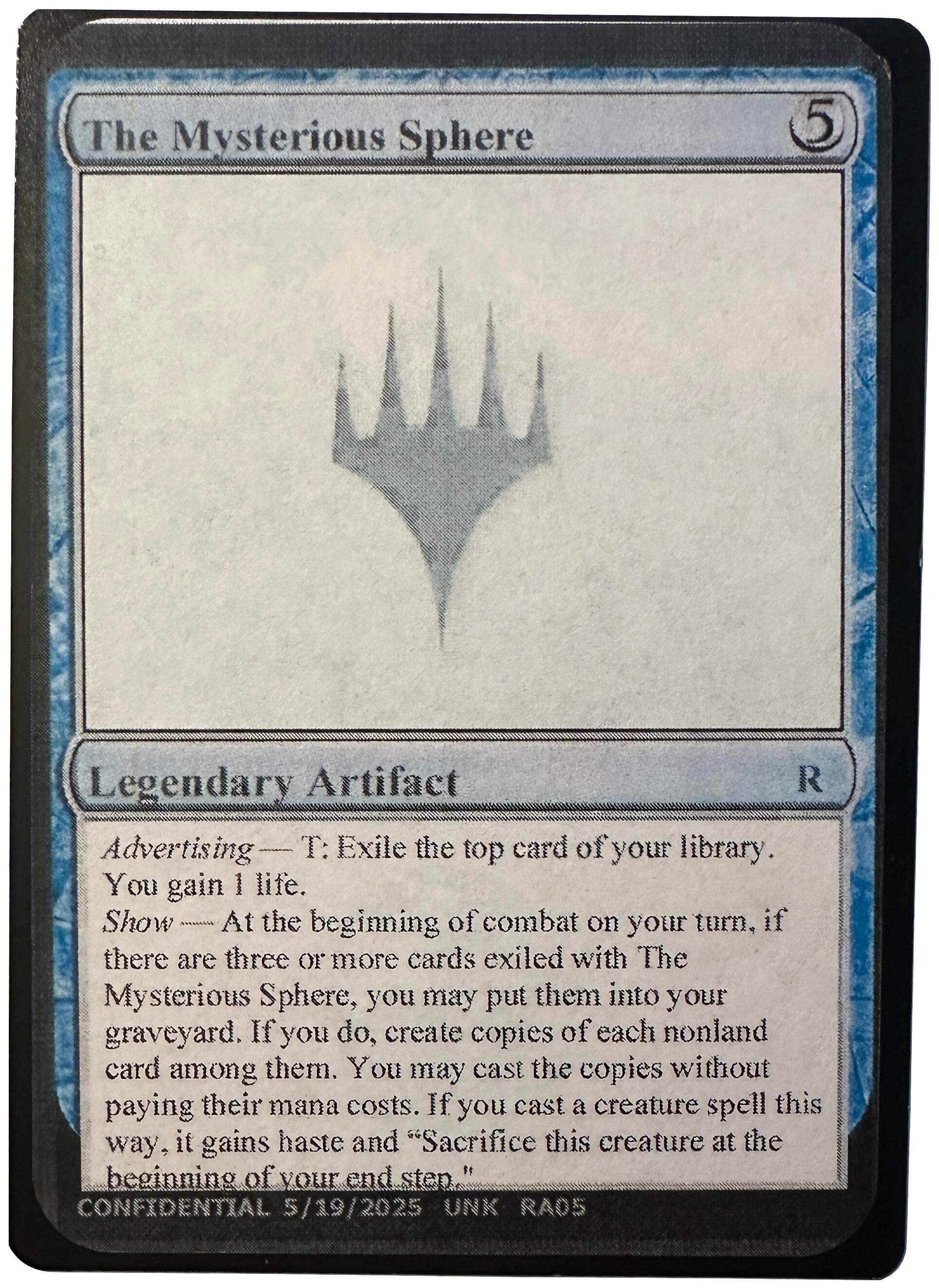 Image for The Mysterious Sphere [Un-Known Event Playtest Cards] - Magic: The Gathering