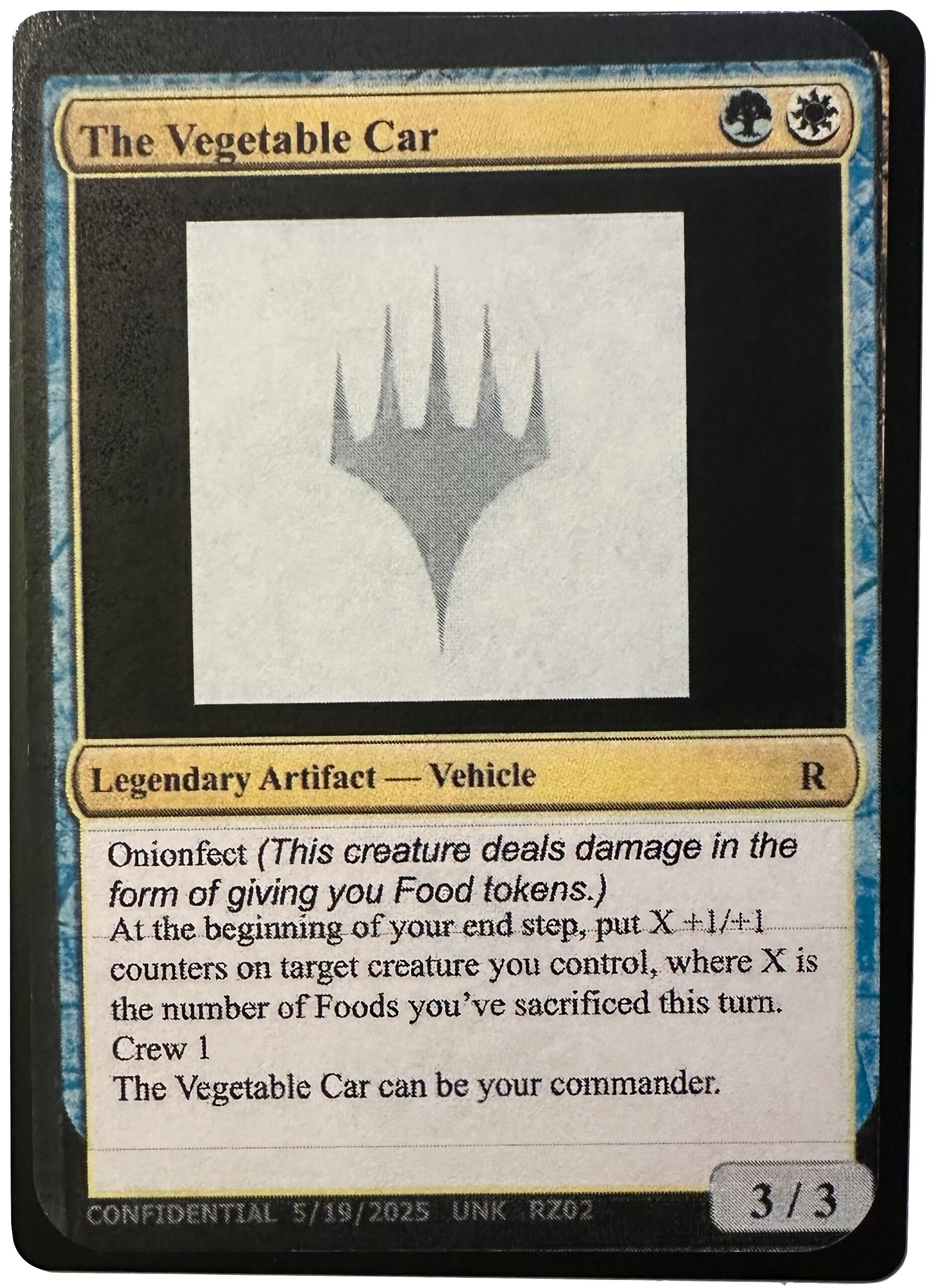 Image for The Vegetable Car [Un-Known Event Playtest Cards] - Magic: The Gathering
