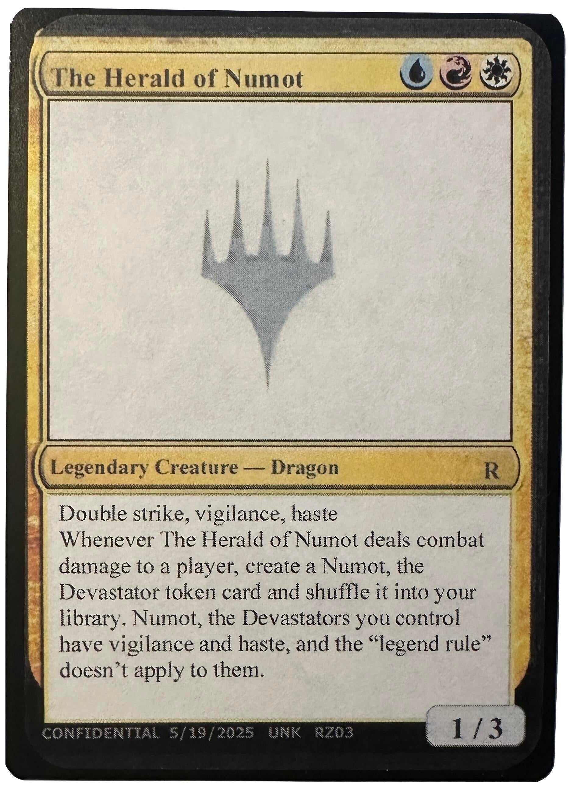 Image for The Herald of Numot [Un-Known Event Playtest Cards] - Magic: The Gathering