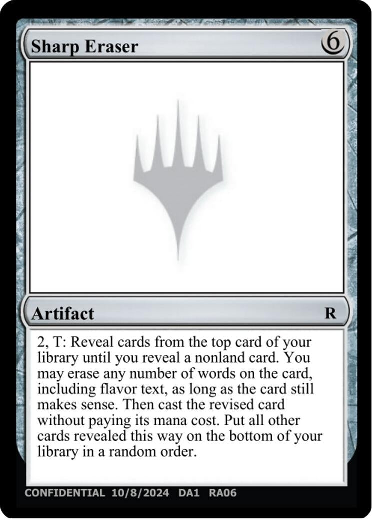 Image for Sharp Eraser [Un-Known Event Playtest Cards] - Magic: The Gathering