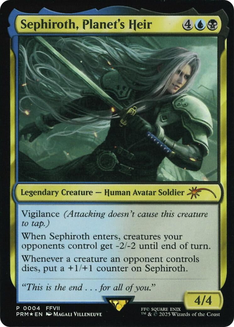Image for Sephiroth, Planet's Heir (Costco Bundle) (4) [Unique and Miscellaneous Promos] - Magic: The Gathering