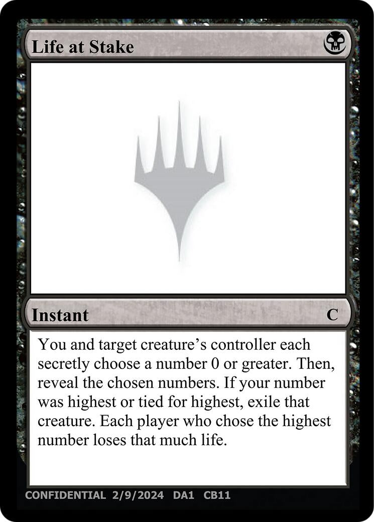 Image for Life at Stake [Un-Known Event Playtest Cards] - Magic: The Gathering