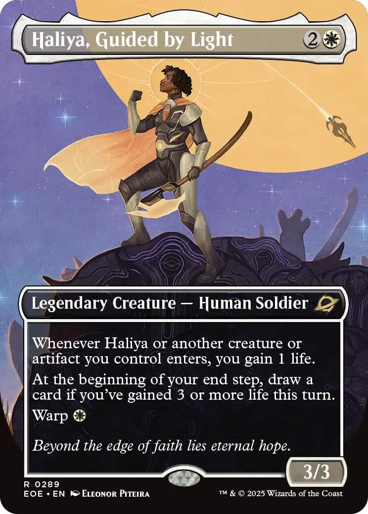 Image for Haliya, Guided by Light (Borderless) (289) [Edge of Eternities] - Magic: The Gathering