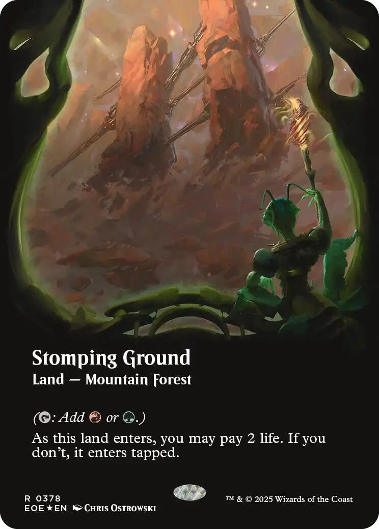 Image for Stomping Ground (Borderless) (Galaxy Foil) (378) [Edge of Eternities] - Magic: The Gathering