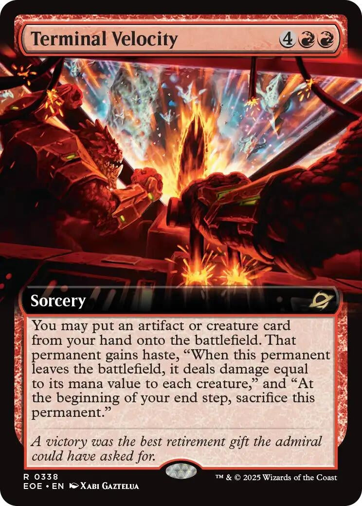 Image for Terminal Velocity (Extended Art) (338) [Edge of Eternities] - Magic: The Gathering