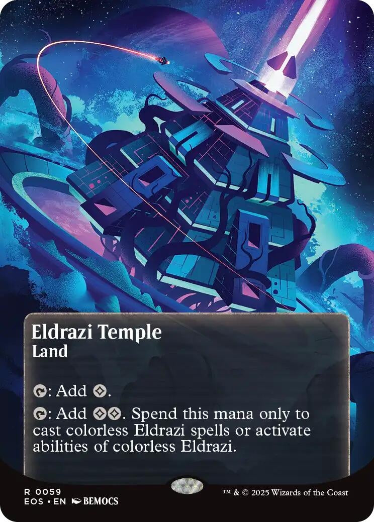 Image for Eldrazi Temple (0059) (Borderless) (59) [Edge of Eternities: Stellar Sights] - Magic: The Gathering