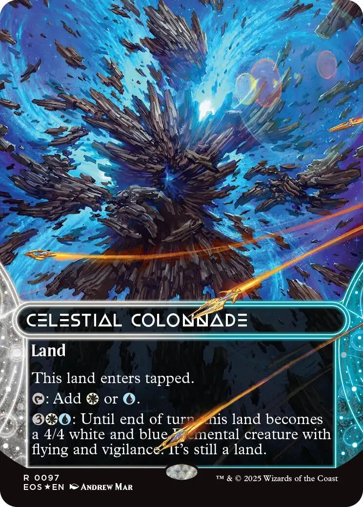 Image for Celestial Colonnade (0097) (Borderless) (Galaxy Foil) (97) [Edge of Eternities: Stellar Sights] - Magic: The Gathering