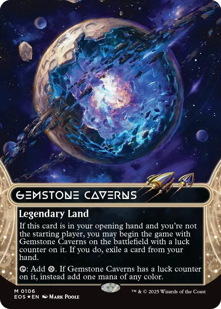 Image for Gemstone Caverns (0106) (Borderless) (Galaxy Foil) (106) [Edge of Eternities: Stellar Sights] - Magic: The Gathering