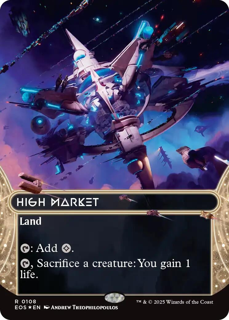 Image for High Market (0108) (Borderless) (Galaxy Foil) (108) [Edge of Eternities: Stellar Sights] - Magic: The Gathering