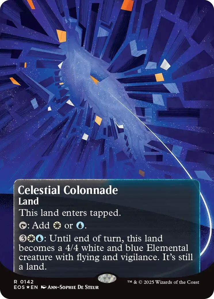Image for Celestial Colonnade (0142) (Borderless) (Galaxy Foil) (142) [Edge of Eternities: Stellar Sights] - Magic: The Gathering