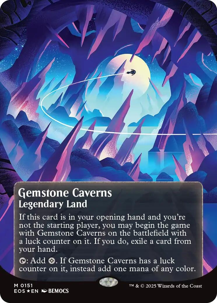 Image for Gemstone Caverns (0151) (Borderless) (Galaxy Foil) (151) [Edge of Eternities: Stellar Sights] - Magic: The Gathering
