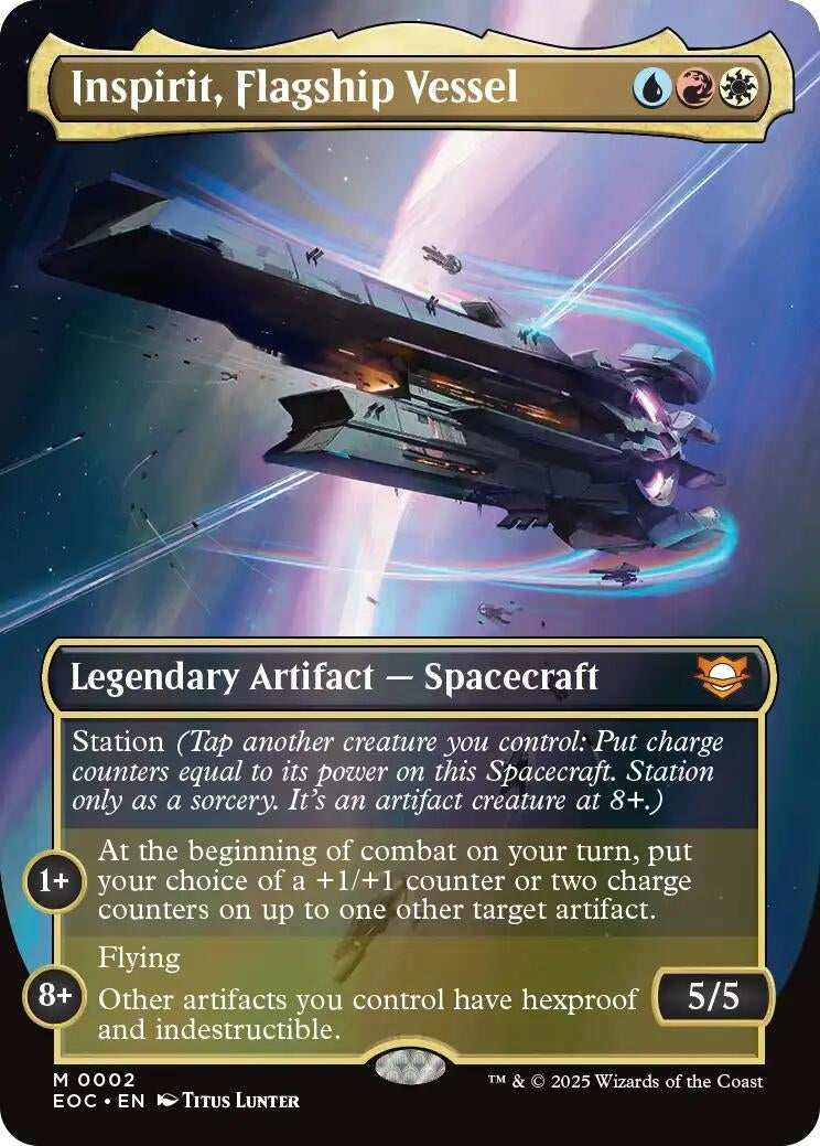 Image for Inspirit, Flagship Vessel (Borderless) (2) [Edge of Eternities] - Magic: The Gathering