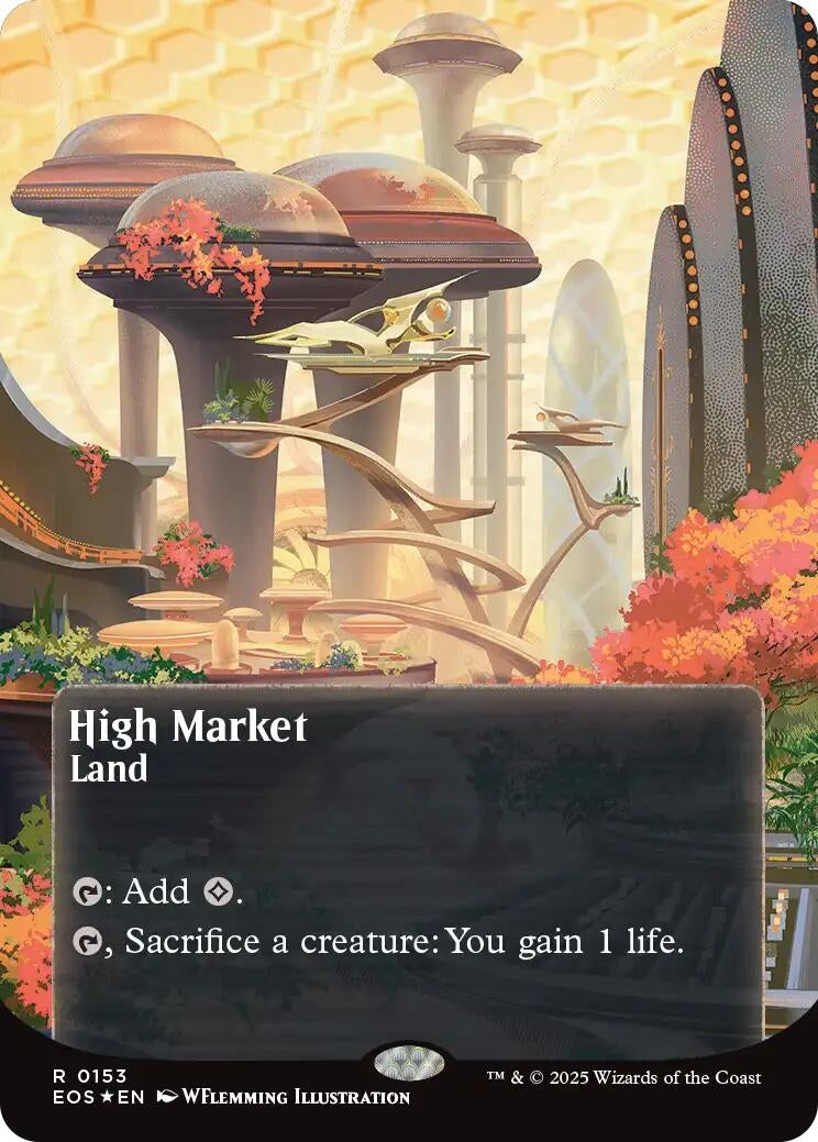 Image for High Market (0153) (Borderless) (Galaxy Foil) (153) [Edge of Eternities: Stellar Sights] - Magic: The Gathering