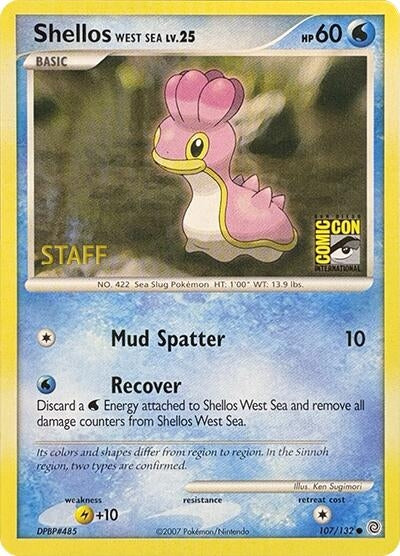 Image for Shellos West Sea (SDCC 2007 Staff) (107/132) [Miscellaneous Cards & Products] - Pokemon