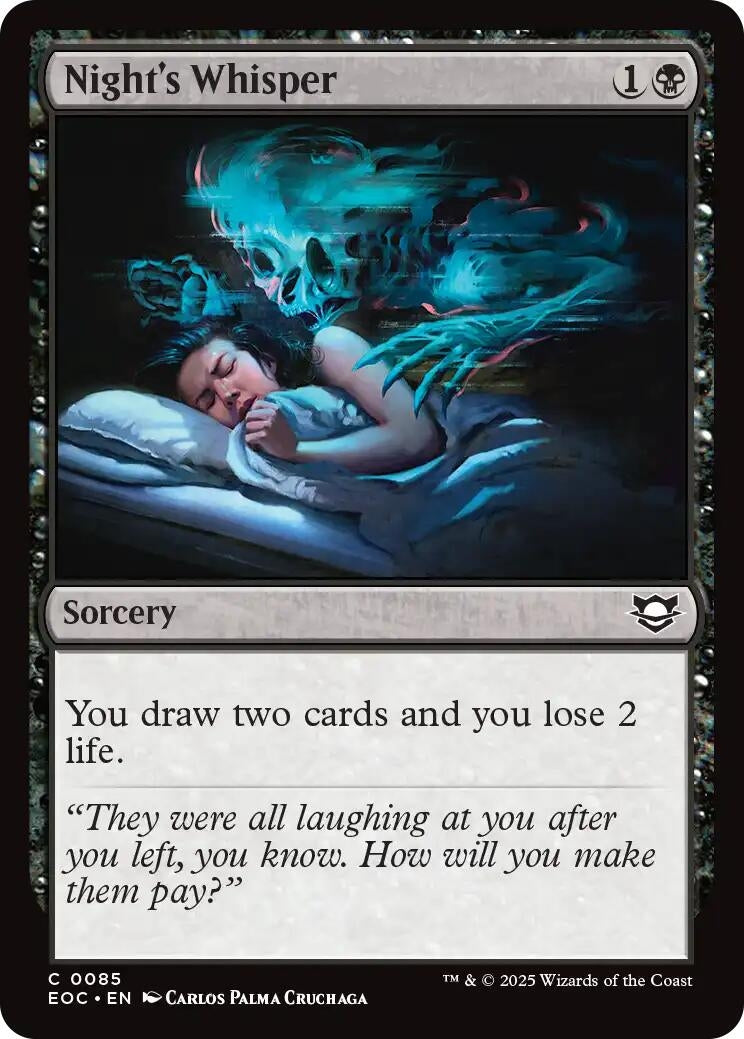 Image for Night's Whisper (85) [Edge of Eternities] - Magic: The Gathering