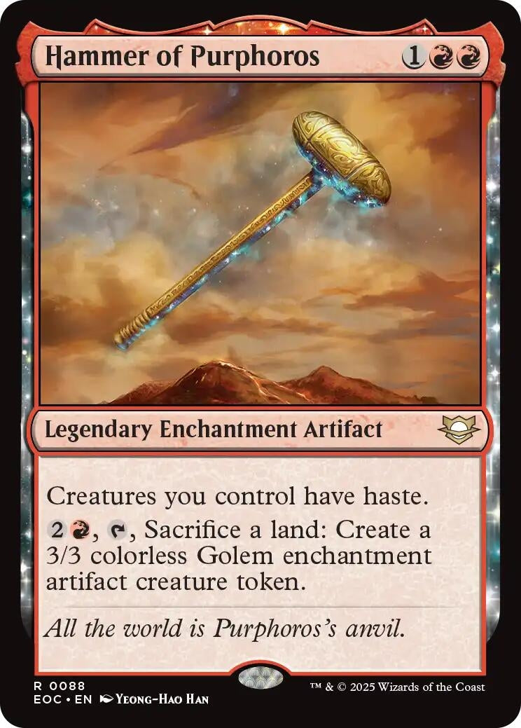Image for Hammer of Purphoros (88) [Edge of Eternities] - Magic: The Gathering