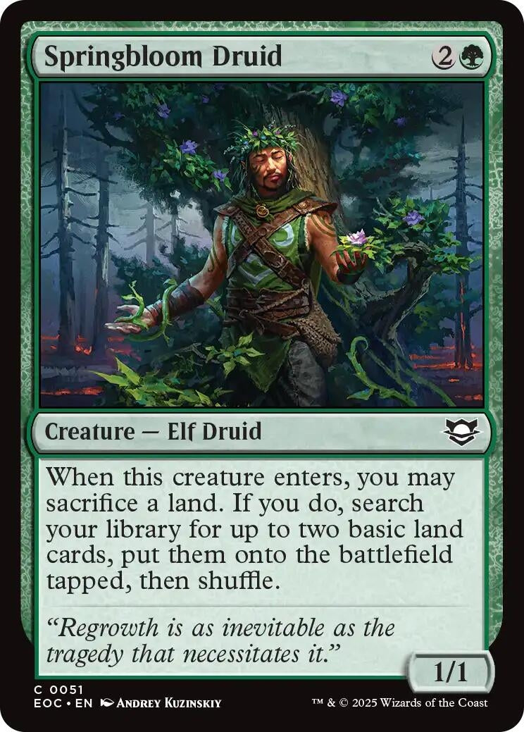 Image for Springbloom Druid (51) [Edge of Eternities] - Magic: The Gathering
