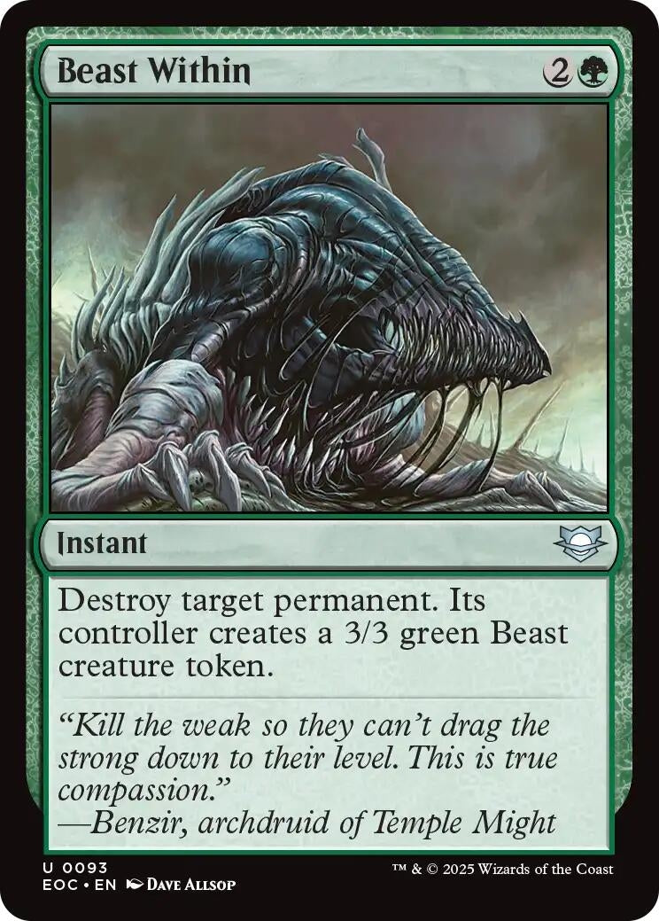 Image for Beast Within (93) [Edge of Eternities] - Magic: The Gathering