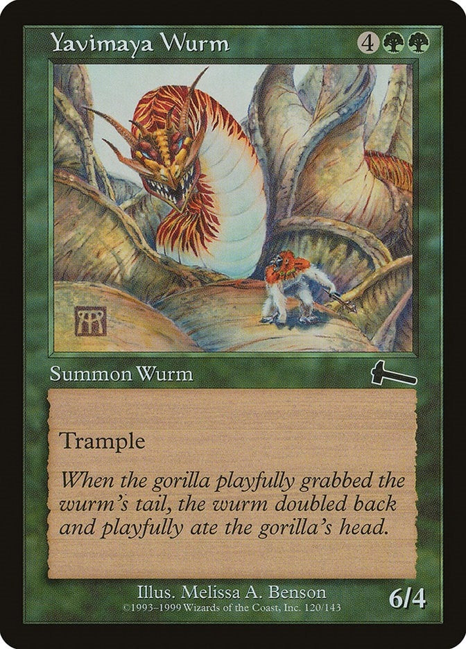 Image for Yavimaya Wurm (120) [Urza's Legacy] - Magic: The Gathering
