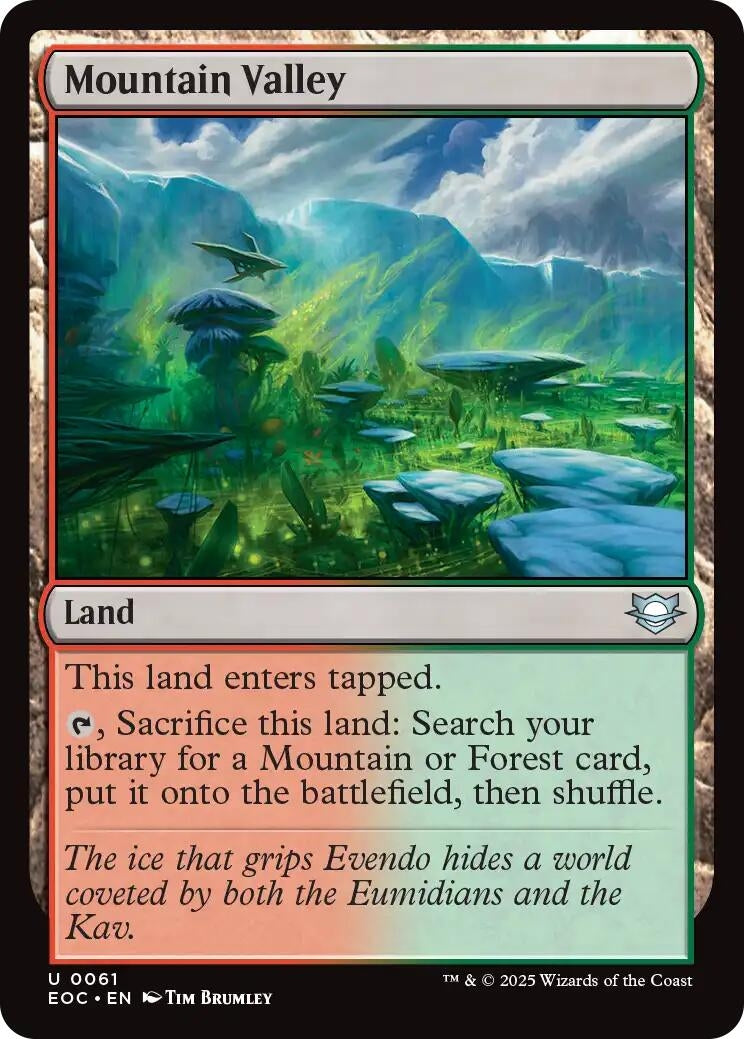 Image for Mountain Valley (61) [Edge of Eternities] - Magic: The Gathering