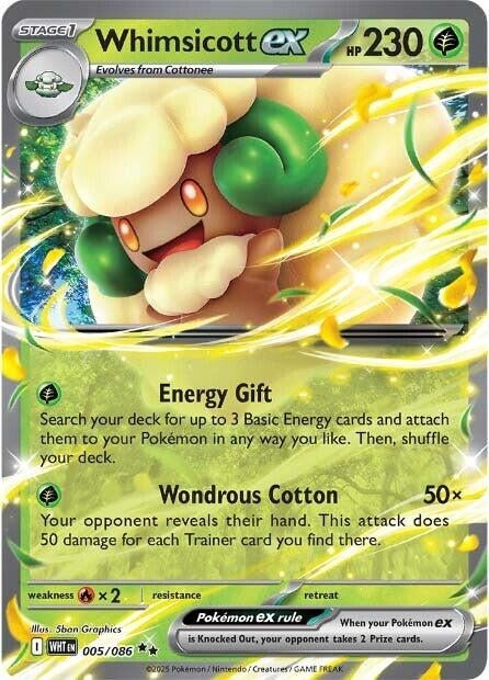 Image for Whimsicott ex (005/086) [SV: White Flare] - Pokemon