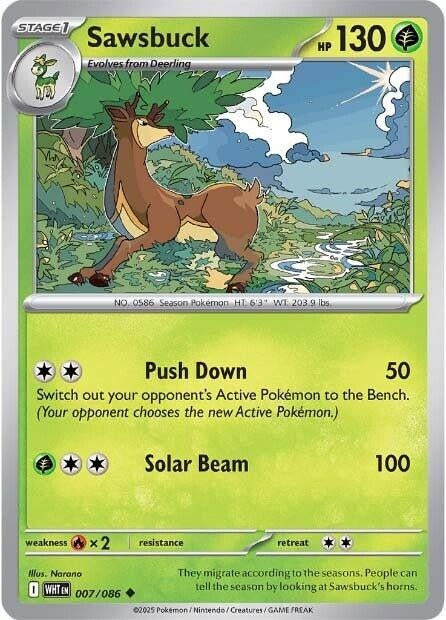 Image for Sawsbuck (007/086) [SV: White Flare] - Pokemon