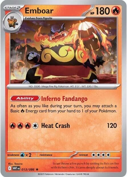 Image for Emboar (013/086) [SV: White Flare] - Pokemon