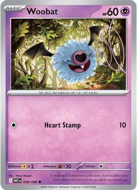 Image for Woobat (036/086) [SV: White Flare] - Pokemon