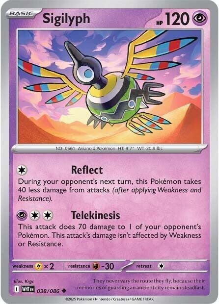 Image for Sigilyph (038/086) [SV: White Flare] - Pokemon