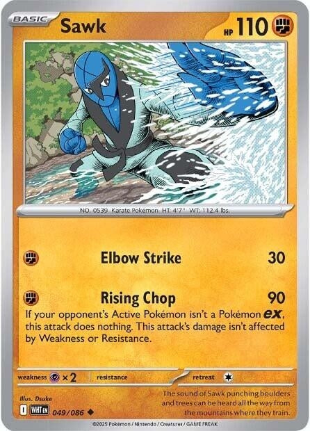 Image for Sawk (049/086) [SV: White Flare] - Pokemon