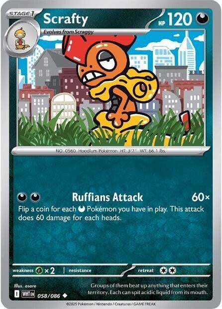 Image for Scrafty (058/086) [SV: White Flare] - Pokemon