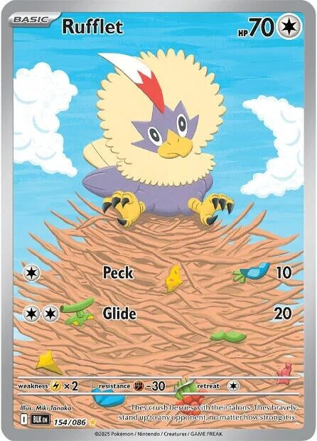 Image for Rufflet (154/086) [SV: Black Bolt] - Pokemon