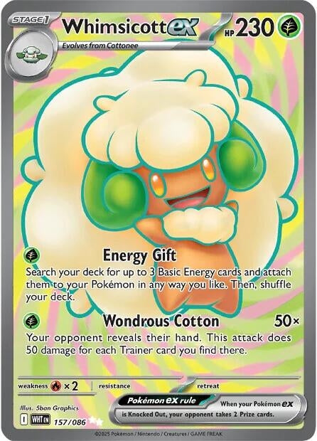 Image for Whimsicott ex (157/086) [SV: White Flare] - Pokemon