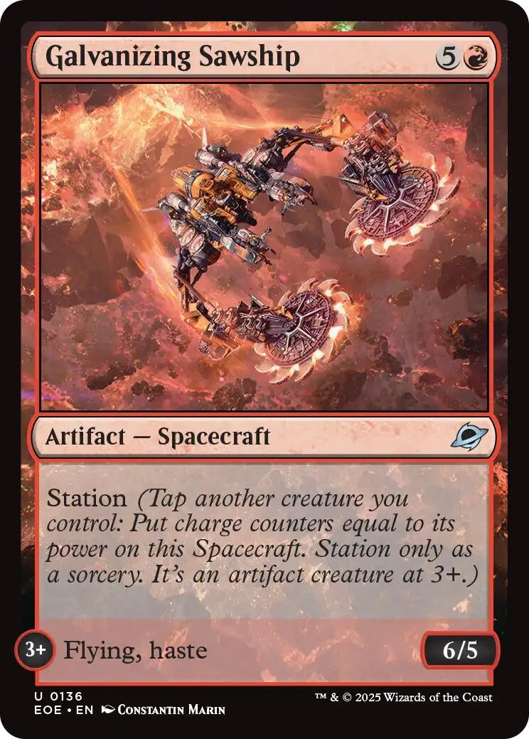 Image for Galvanizing Sawship (136) [Edge of Eternities] - Magic: The Gathering