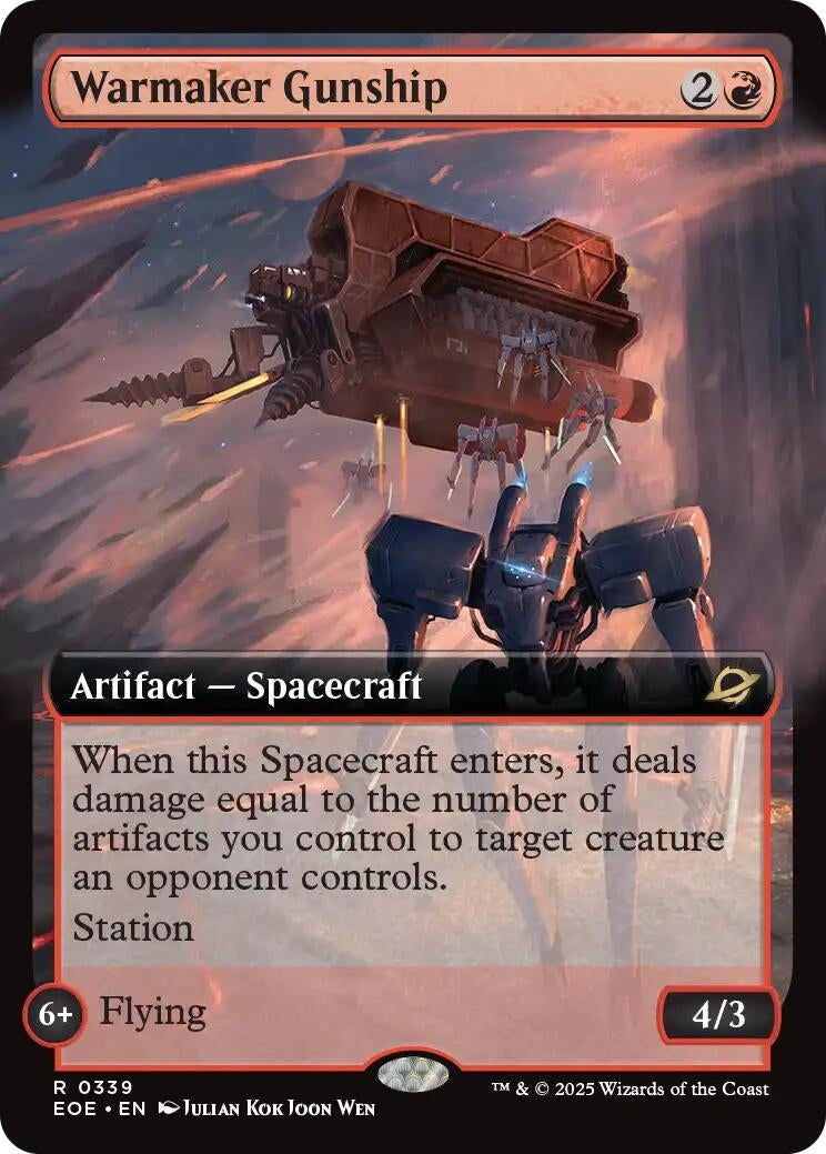 Image for Warmaker Gunship (Extended Art) (339) [Edge of Eternities] - Magic: The Gathering