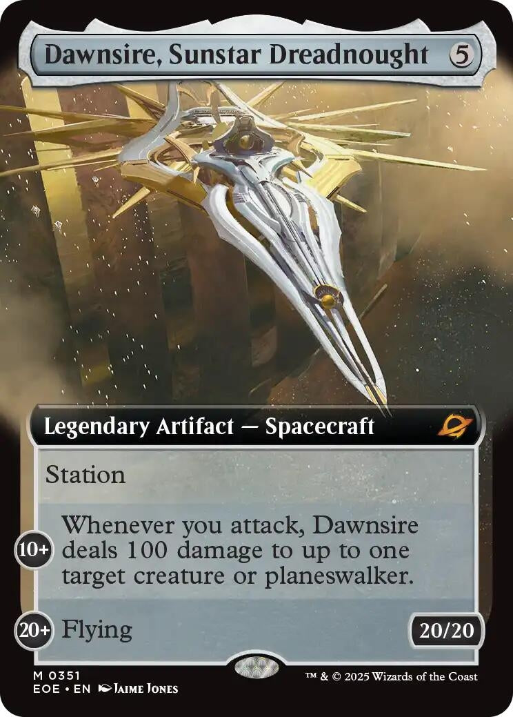Image for Dawnsire, Sunstar Dreadnought (Extended Art) (351) [Edge of Eternities] - Magic: The Gathering